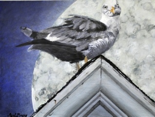 Gull and Moon by Paul Means